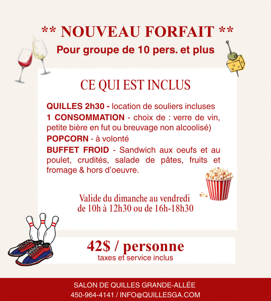 forfait buffet nouveau